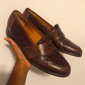 Florsheim brown leather mens loafers